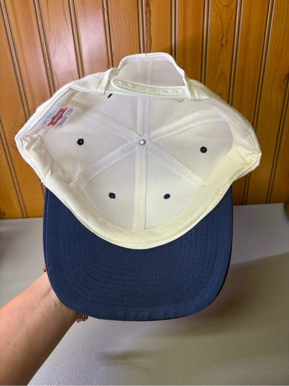 Florida Sun Embroidered Two-Tone Cap - White & Navy